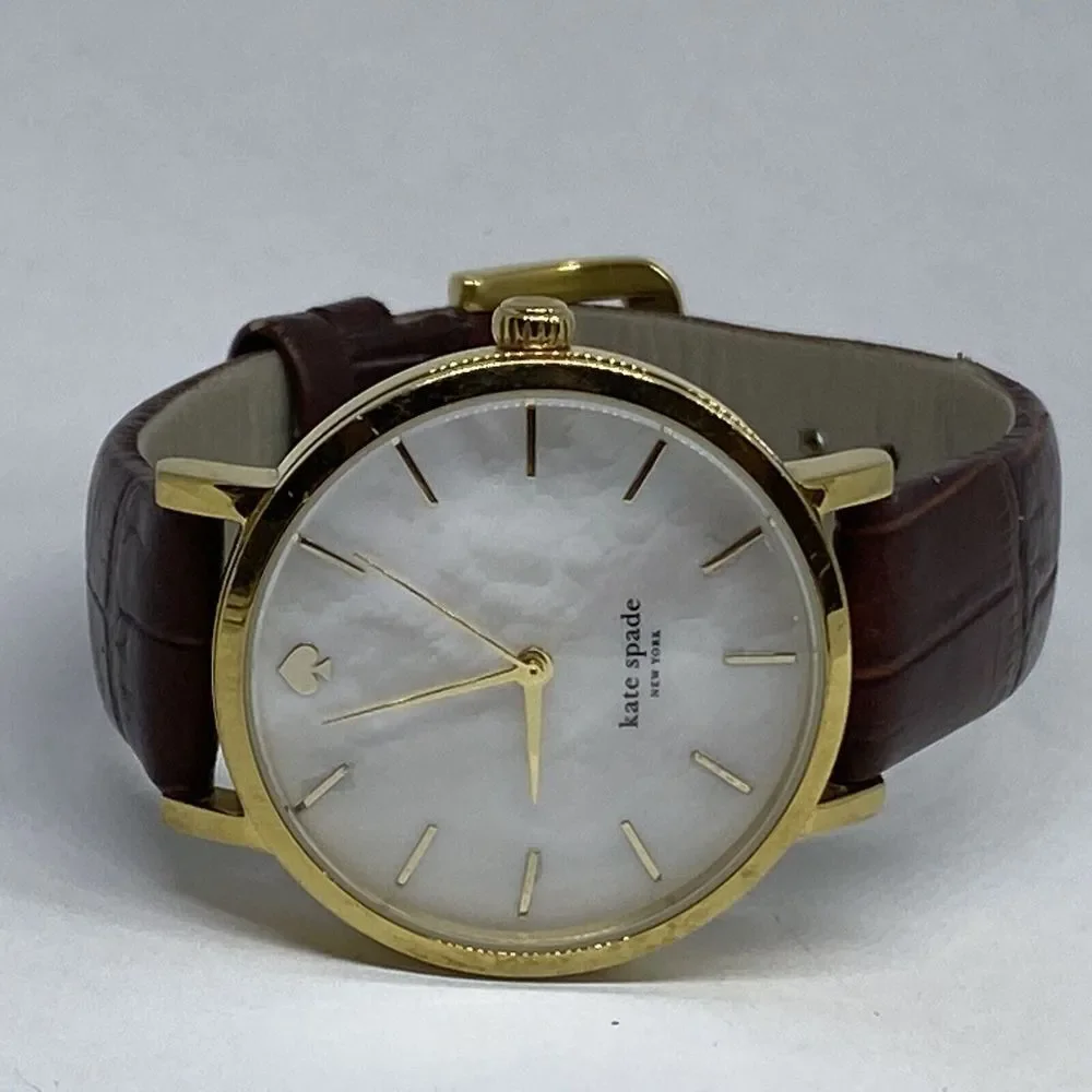 Kate Spade 0535 Women's Leather Analog Mother of Pearl Dial Quartz Watch XX912